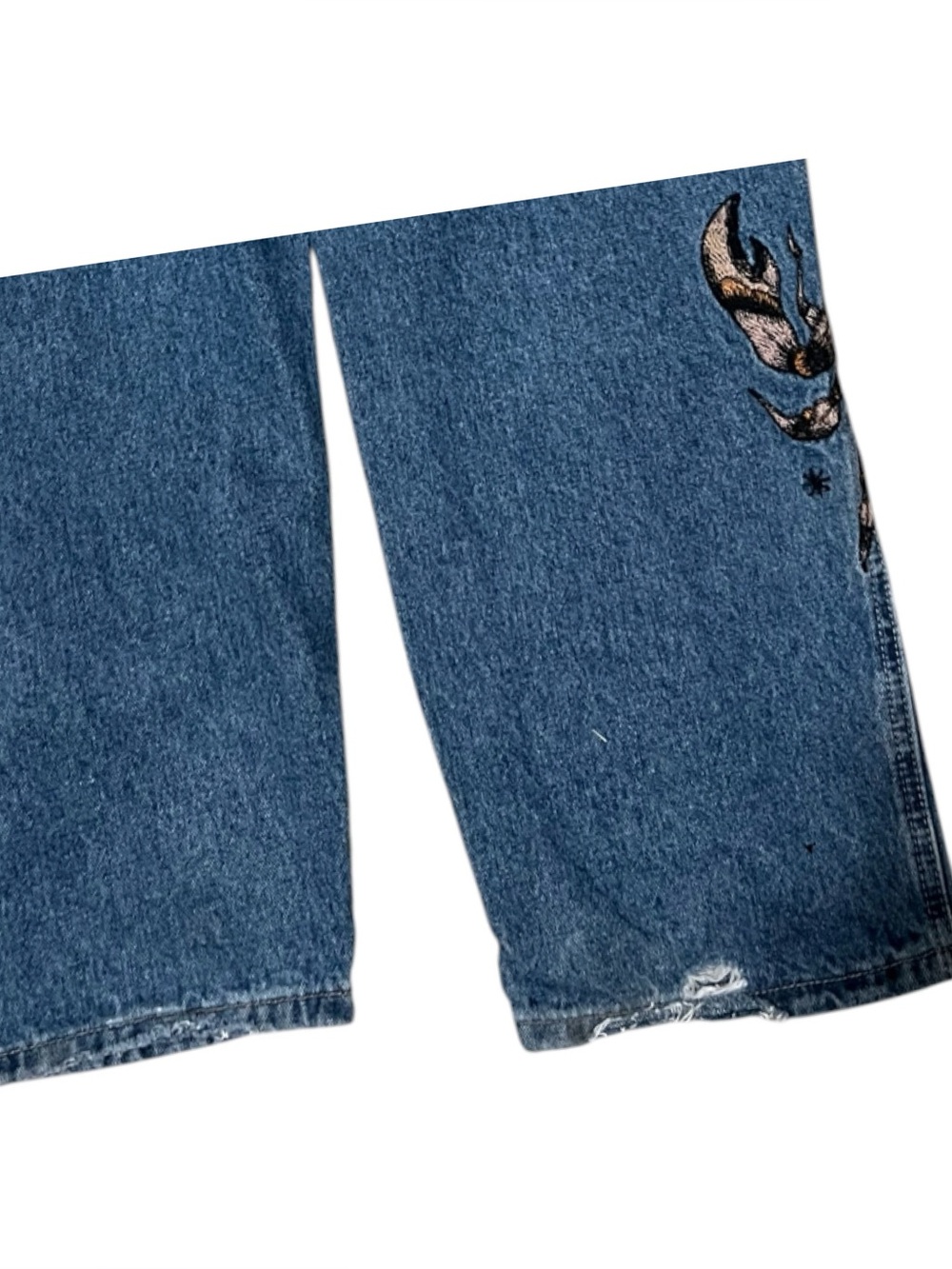 EMPYRE TORI SCORPION EMBROIDERED LOOSE FIT SKATE JEANS Inseam 31 - Picture 7 of 7